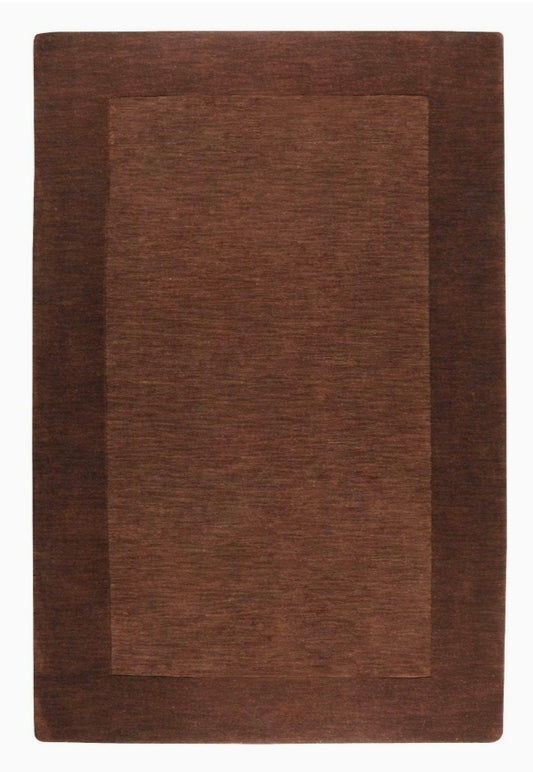 Solid Brown Rug Hand Tufted Rug for Scandinavian Decor