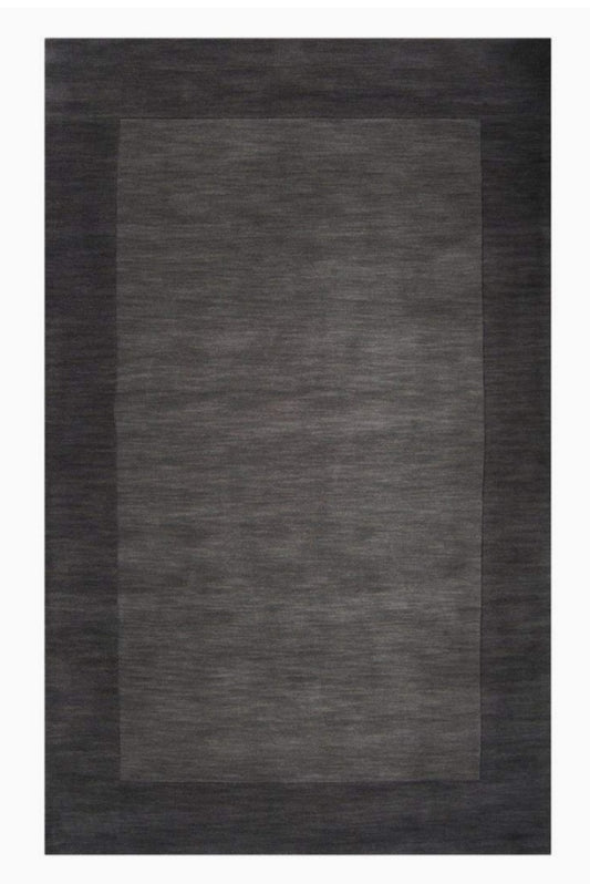 Solid Grey Rug Hand Tufted Rug for Living Room and Bedroom