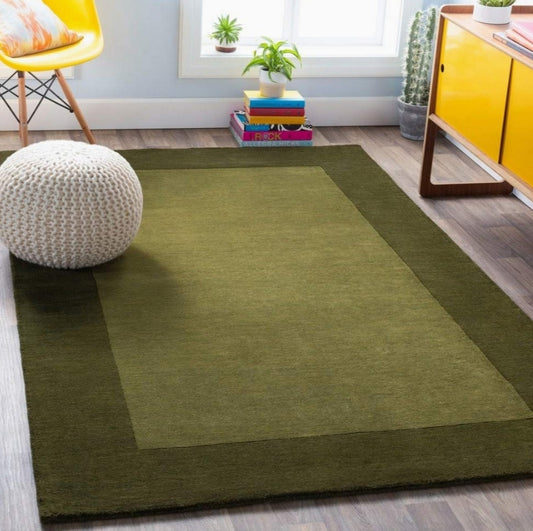 Green Rug l Green Hand Tufted Rug l Dark Geen Rug l Light Green Rug l 9x12 l 8x10 l 7x10 l 6x9 l 5x8 l 4x6