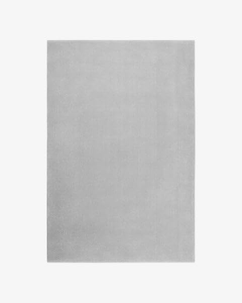 Handwoven Silver Grey Wool Rug