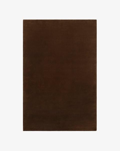 Handwoven Walnut Brown Wool Rug