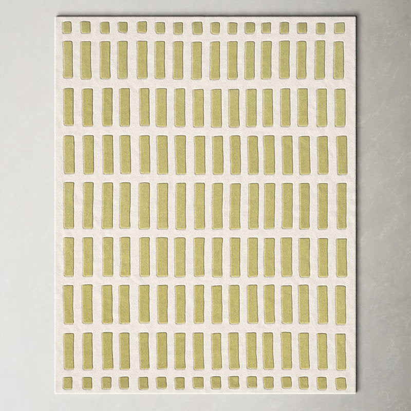Patterned paper with green bars on a gray background