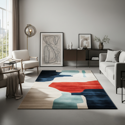 Pantone Modern Hand-tufted wool rug for Scandinavian style home. Handmade with wool