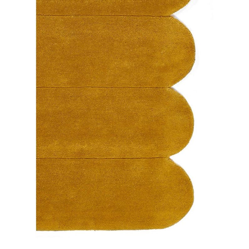 Modern Mustard Yellow Hand-Tufted Custom Rug – Bold Geometric Design