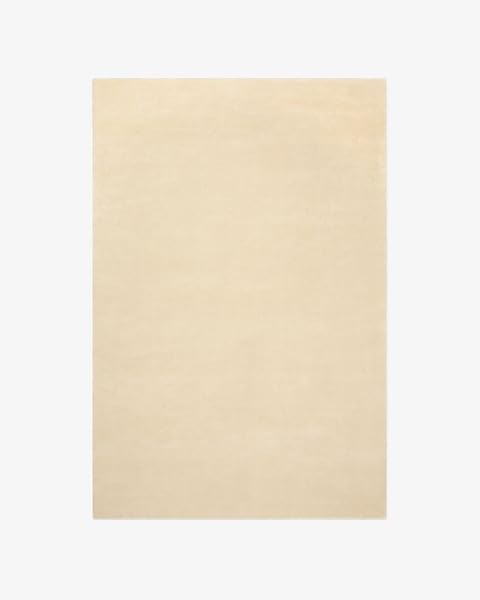 Handwoven Solid Butter Yellow Wool Area Rug