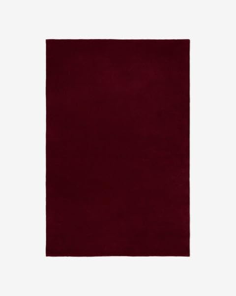 Handwoven Deep Wine Wool Area Rug