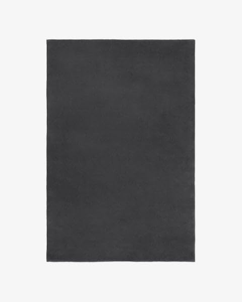 Handwoven Pencil Grey Wool Rug