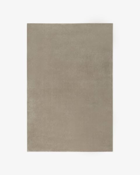 Handwoven Warm Grey Wool Rug