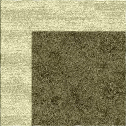 Minimalist Grid Wool Rug – Olive & Beige | Hand-Tufted Modern Carpet by DeKnots