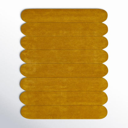 Modern Mustard Yellow Hand-Tufted Custom Rug – Bold Geometric Design